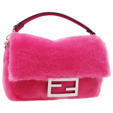 pink fluffy fendi bag|pink bucket handbags.